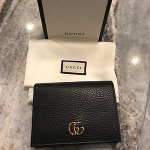 Gucci GG Pebbled Leather Card Case